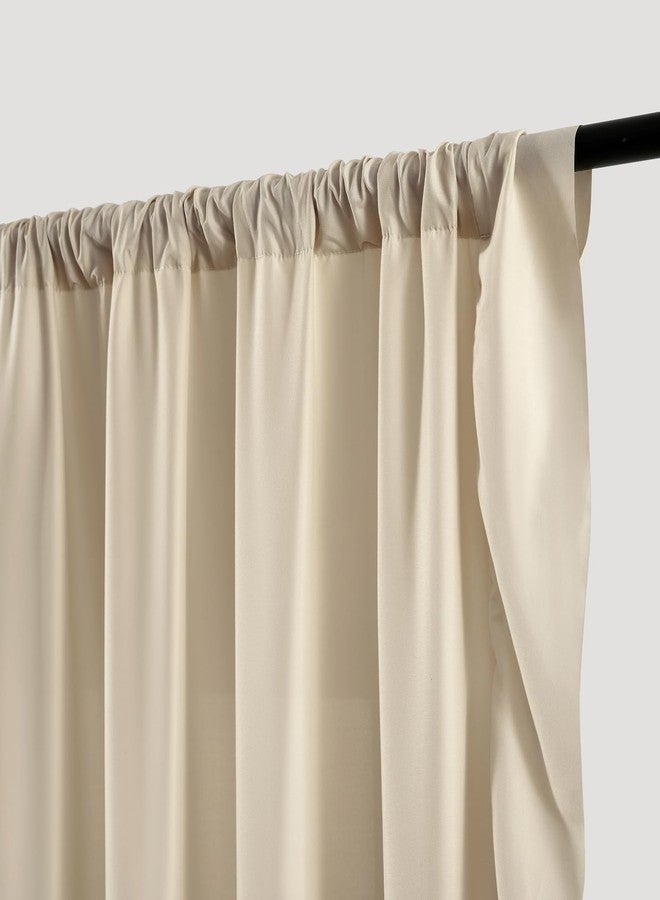 SEEKRIGHT Beige Ruffle Curtains 84 Inches Long for Bedroom Living Room Soft Touch Fabric Rod Pocket Light Filtering Romantic Semi Sheer Curtains for Apartment French Country Window Privacy Decor 2 Panels, 52x84 - Image 3