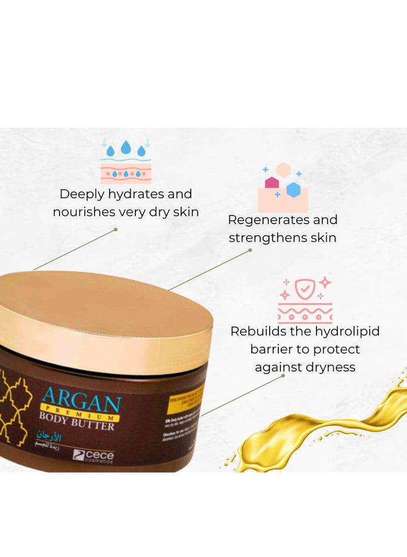 Argan Argan Premium Body Butter 250 ml | shea Body Butter for Men, Organic Scented Body Cream for Men Women, Body Lotion,Moisturiser, Softens & Boosts Skin's Moisture and Radiance, Suitable for Dry Skin  - Image 4