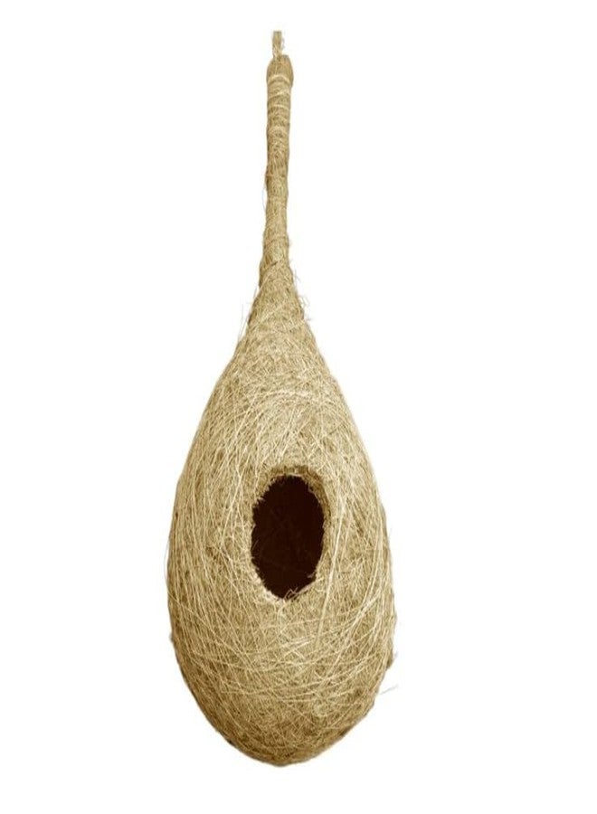 MUDDSTYLES Natural Soft Round Organic Bird-Safe Hanging Nest – Handmade Eco-Friendly Bird House for Secure Shelter (Pack of 1) - Image 1
