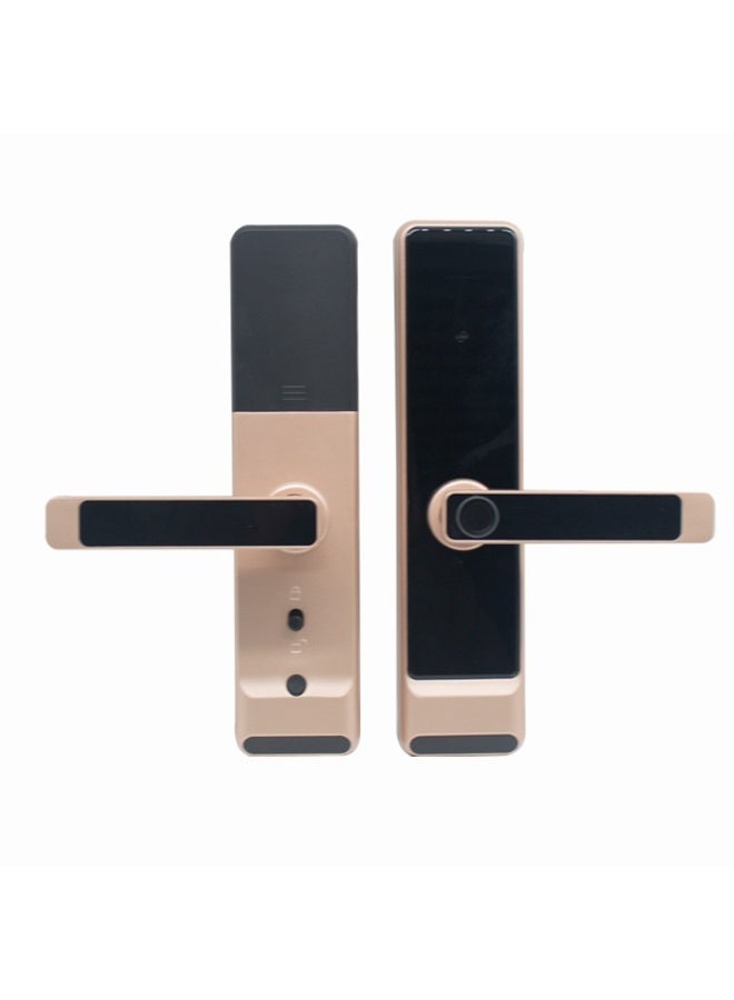 5-in-1 Smart Door Lock with TTlock & Tuya App, Fingerprint Digital Keyless Entry, WiFi Network Enabled Electronic Door Handle for Wood Door, Home & Airbnb Apartment Security (Cooper Red) - Image 2