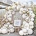 Partycus Double Stuffed White Balloon Arch with Clear Bobo Double Stuffed Light Grey Different White Gold Balloon Garland Kit for Bridal Wedding Engagement Birthday Christmas Valentines Party Decoration - Image 3