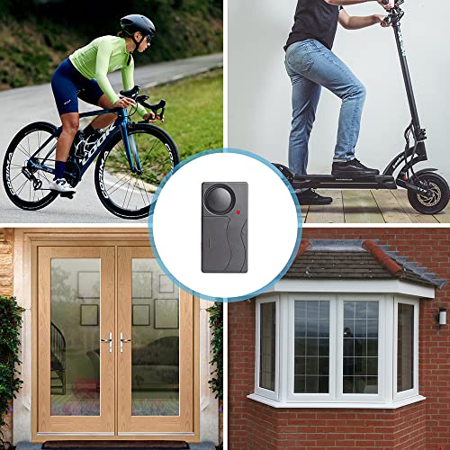Lancoon 2 Packs Anti-Theft Vibration Alarm, 110dB Loud Sensitivity Adjustable Motion Sensor Burglar Safety System for Door Window Bike Motorcycle Motorhome - Image 5