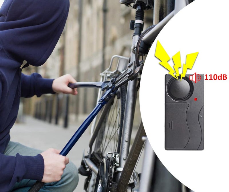 Lancoon 2 Packs Anti-Theft Vibration Alarm, 110dB Loud Sensitivity Adjustable Motion Sensor Burglar Safety System for Door Window Bike Motorcycle Motorhome - Image 3