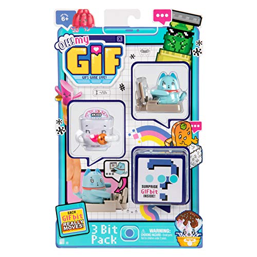 Oonies OH! MY GIF , Typing Away Catly Pack - Includes 3 Funny GIFS Brought to Life, Multicolor - Image 1
