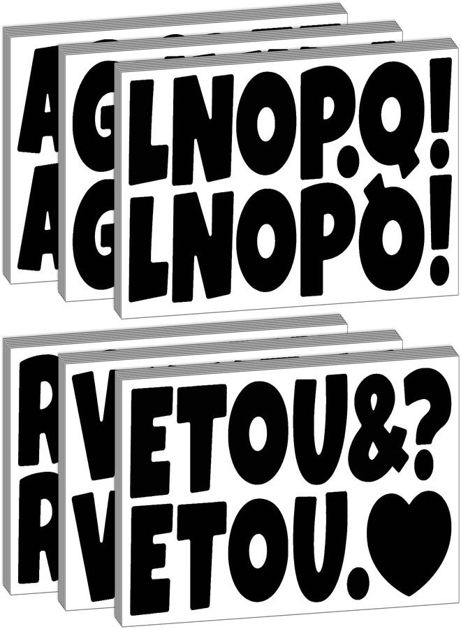 Bemeol 42 Sheets 504 Pieces Letter Stickers Bulletin Board Letters 2.5 Inch Self Adhesive Alphabet Sticker Letters for Poster Board Classroom Crafts Home Decor(Black) - Image 1