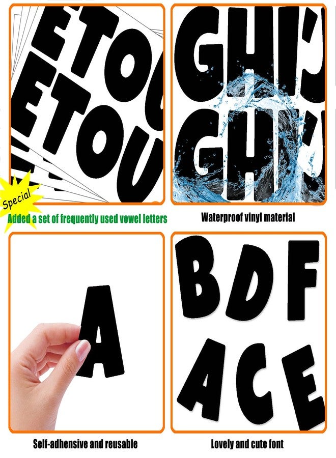 Bemeol 42 Sheets 504 Pieces Letter Stickers Bulletin Board Letters 2.5 Inch Self Adhesive Alphabet Sticker Letters for Poster Board Classroom Crafts Home Decor(Black) - Image 4