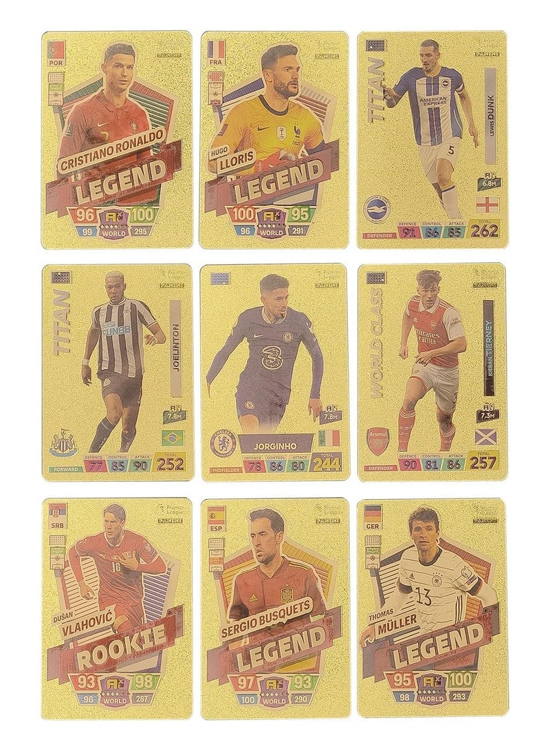 RATSAW Star Figure Cards Deck Box World Cup Players Sticker Collection Pack Of 55 Stickers Gold Game Collection Cards - Image 2