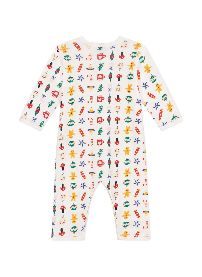 Petit Bateau Babies' printed cotton footless pyjama suit