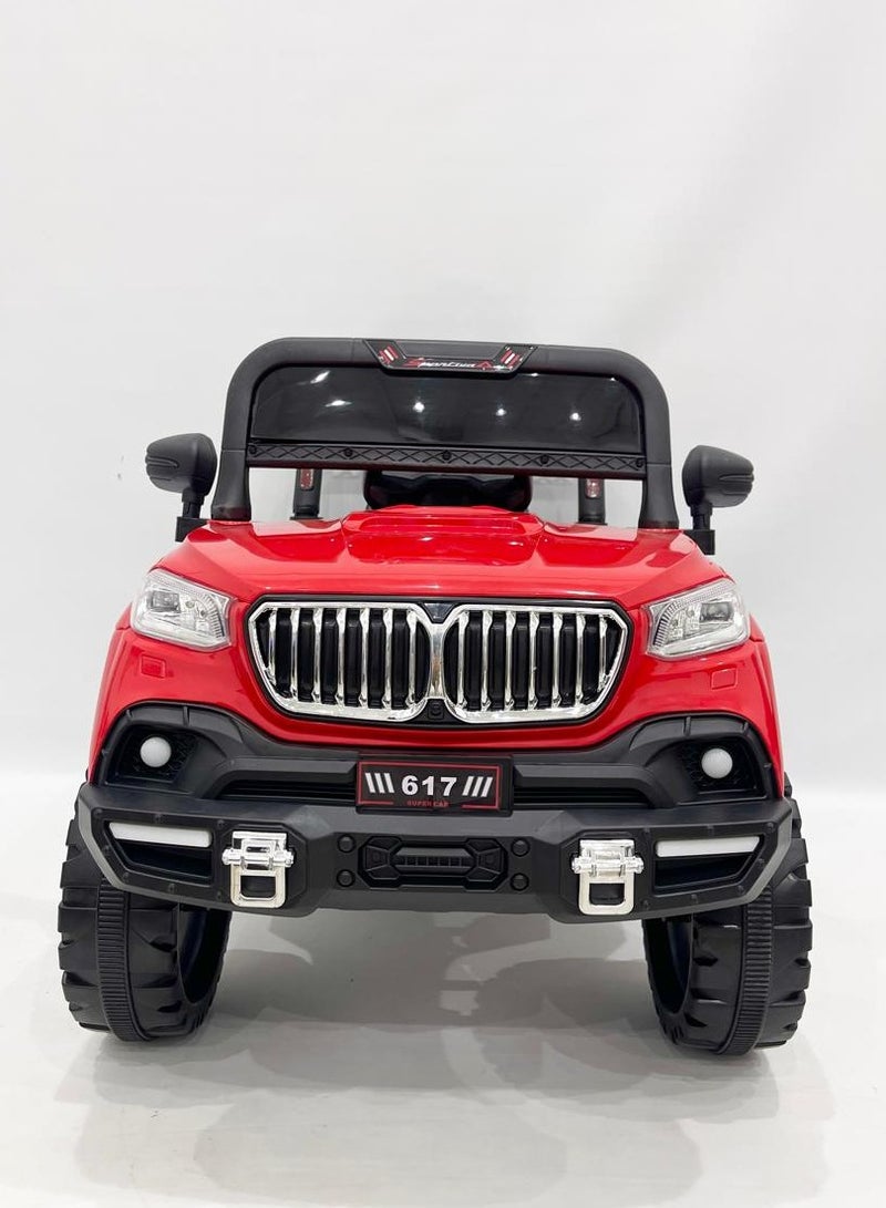 ضحكة  سيارة جيب كهربائية للأطفال مع جهاز تحكم عن بُعد من DEHKAH – مقعدين، بطارية 6 فولت، أضواء LED، موسيقى، وتحكم أبوي – للأعمار من 2 إلى 7 سنوات - Image 4