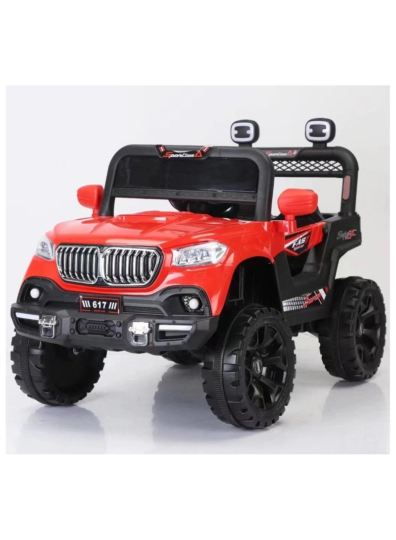 ضحكة  سيارة جيب كهربائية للأطفال مع جهاز تحكم عن بُعد من DEHKAH – مقعدين، بطارية 6 فولت، أضواء LED، موسيقى، وتحكم أبوي – للأعمار من 2 إلى 7 سنوات - Image 2