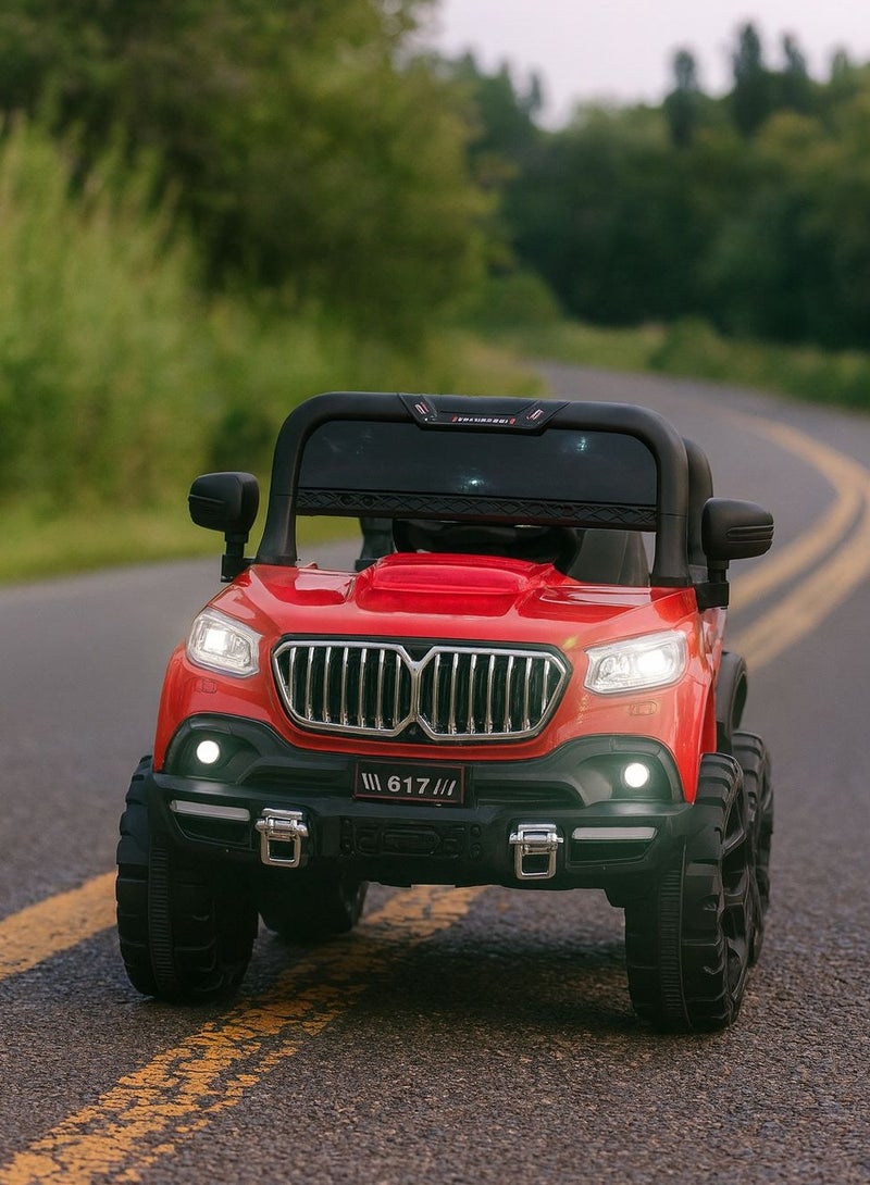 ضحكة  سيارة جيب كهربائية للأطفال مع جهاز تحكم عن بُعد من DEHKAH – مقعدين، بطارية 6 فولت، أضواء LED، موسيقى، وتحكم أبوي – للأعمار من 2 إلى 7 سنوات - Image 5