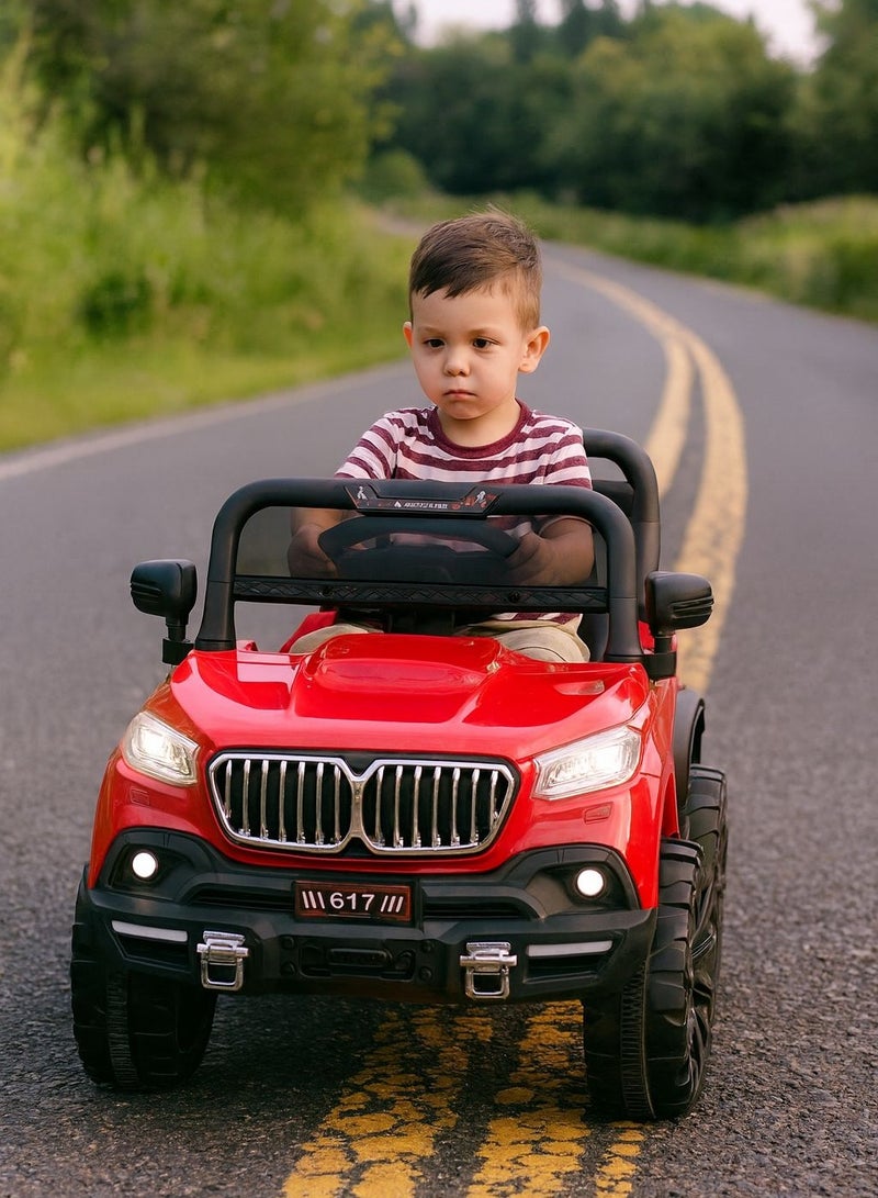 ضحكة  سيارة جيب كهربائية للأطفال مع جهاز تحكم عن بُعد من DEHKAH – مقعدين، بطارية 6 فولت، أضواء LED، موسيقى، وتحكم أبوي – للأعمار من 2 إلى 7 سنوات - Image 3