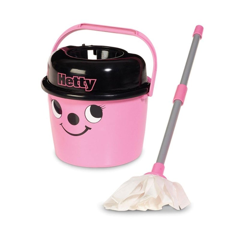 Casdon Hetty Mop and Bucket Cleaning Set (2 Pieces, Pink/Black) - Image 3