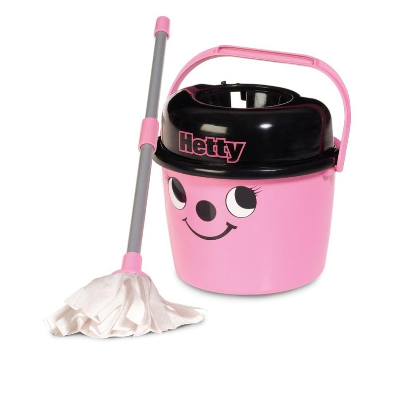Casdon Hetty Mop and Bucket Cleaning Set (2 Pieces, Pink/Black) - Image 2