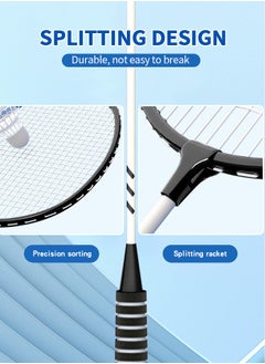GROIC 2 Pieces Badminton Set Lightweight Alloy Badminton Racket Including 3 Nylon Badminton and 1 Racket Bags Outdoor Sports Accessories  - Image 5