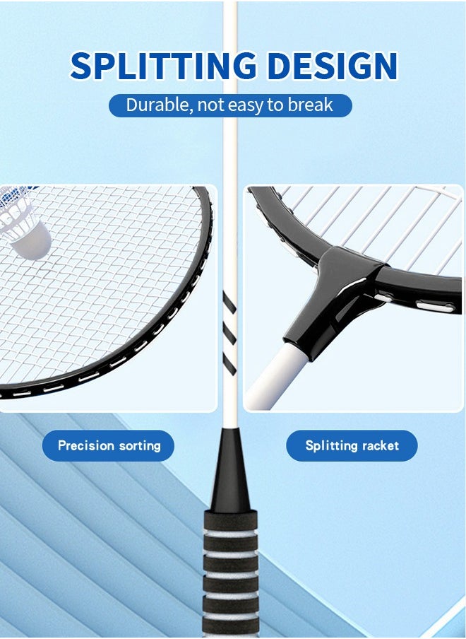 GROIC 2 Pieces Badminton Set Lightweight Alloy Badminton Racket Including 3 Nylon Badminton and 1 Racket Bags Outdoor Sports Accessories  - Image 5
