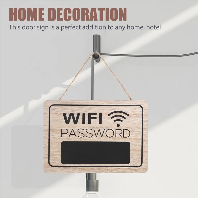 Stable 2pcs Wooden Wall Decor Featuring WiFi Password Display for Home Use Wooden Door Sign Hanging Wall Art Indoor Outdoor Space - Image 3