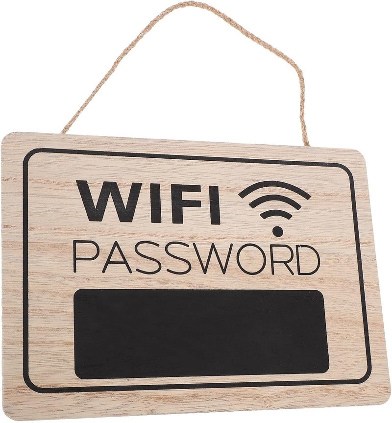 Stable 2pcs Wooden Wall Decor Featuring WiFi Password Display for Home Use Wooden Door Sign Hanging Wall Art Indoor Outdoor Space - Image 1