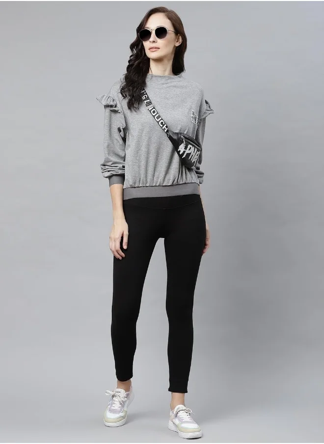 Hubberholme Grey Sweatshirt For Women