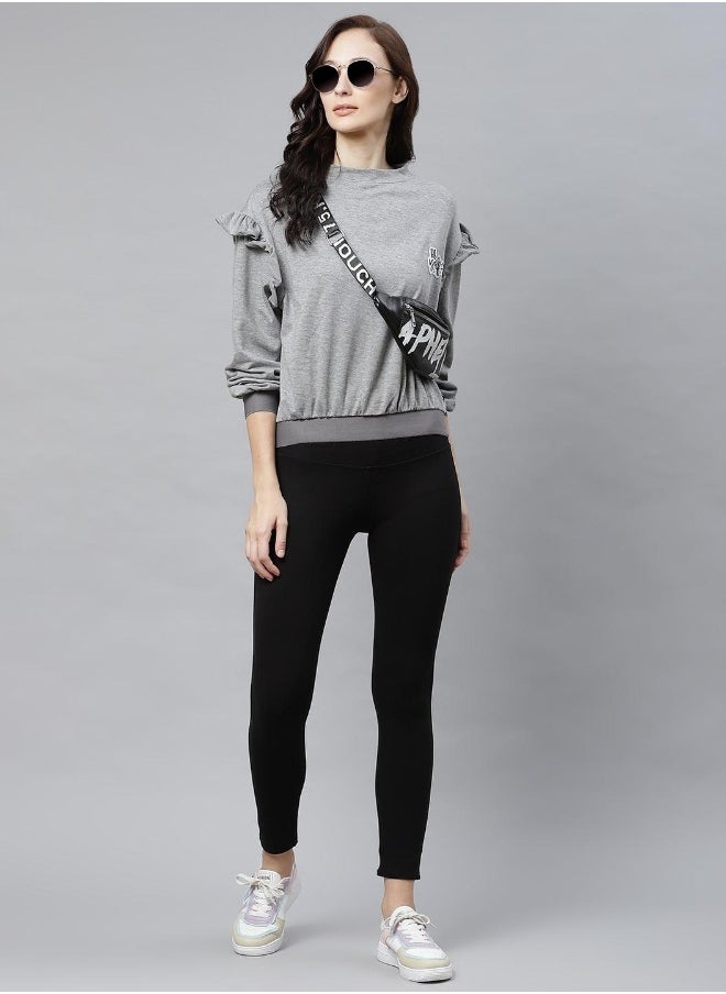 Hubberholme Grey Sweatshirt For Women  - Image 1