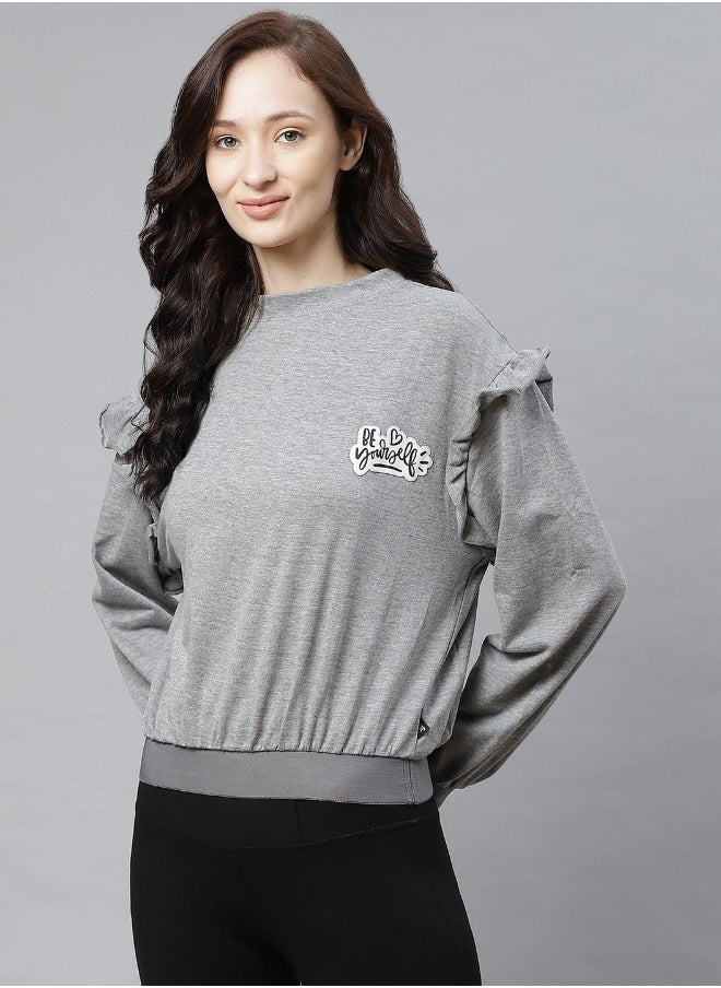 Hubberholme Grey Sweatshirt For Women  - Image 2