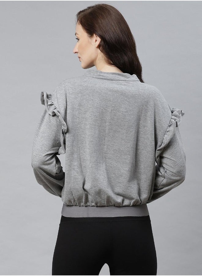 Hubberholme Grey Sweatshirt For Women  - Image 4