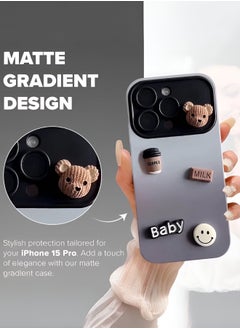 Mida iPhone 15 Pro Case with Modern Gradient Design, Shock and Scratch Protection, Featuring Unique 3D Elements  - Image 2