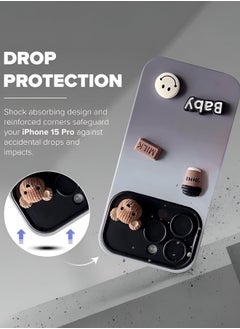 Mida iPhone 15 Pro Case with Modern Gradient Design, Shock and Scratch Protection, Featuring Unique 3D Elements  - Image 3
