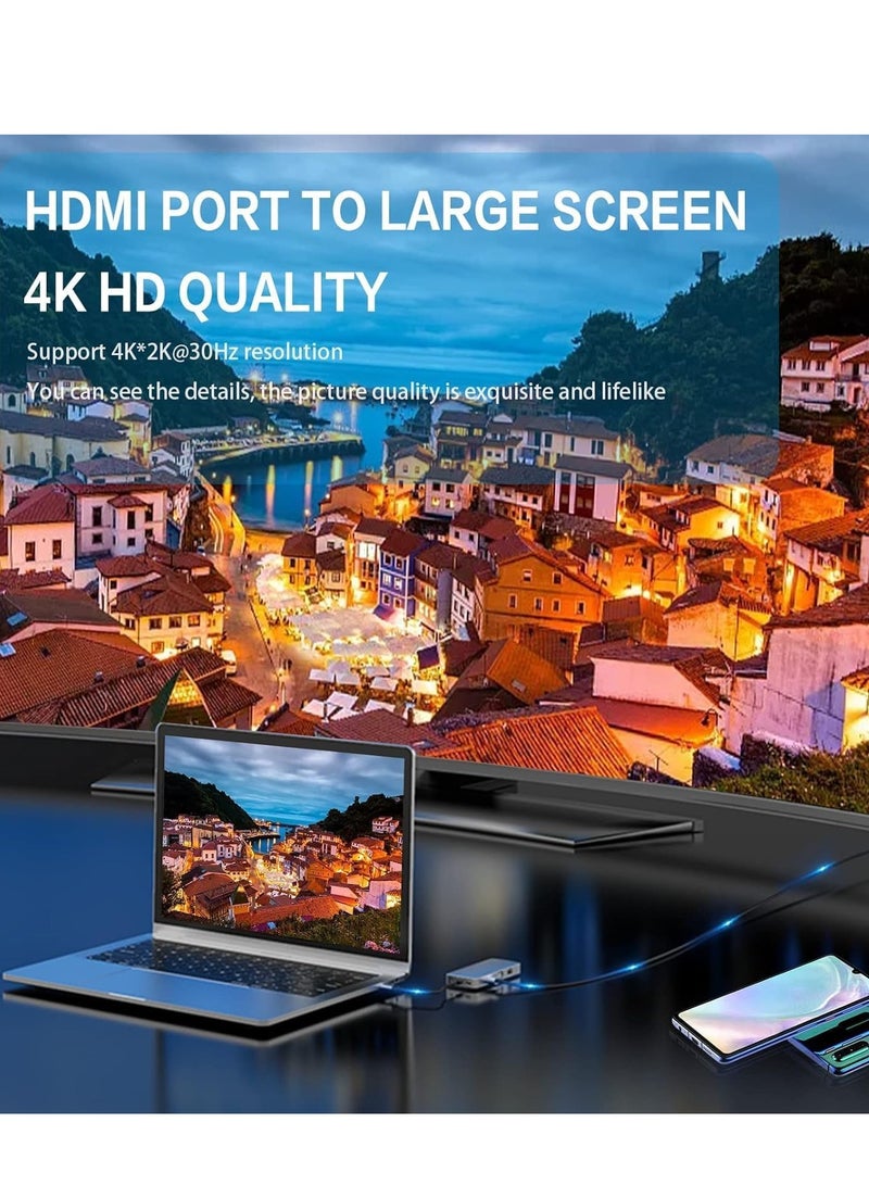 ELTRAZONE 10-in-1 USB C Hub Docking Station with 4K HDMI, VGA, USB 3.0, Ethernet, SD/TF, 3.5mm AUX – Compatible with MacBook Pro & Type C Laptops – Ultimate Connectivity Hub for Work & Entertainment - Image 4