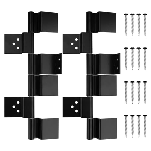 Screw Man RV Door Friction Hinges Trailer Door Hinge Parts 198295 2 Pcs for 6 Leaf Trailer Screen Door Hinges Friction Hinge Assembly Black - Image 1
