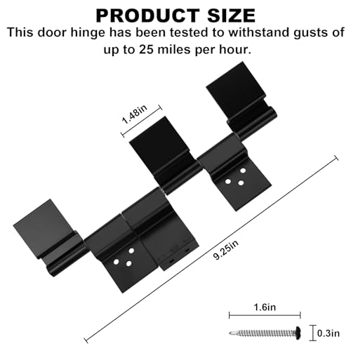 Screw Man RV Door Friction Hinges Trailer Door Hinge Parts 198295 2 Pcs for 6 Leaf Trailer Screen Door Hinges Friction Hinge Assembly Black - Image 3
