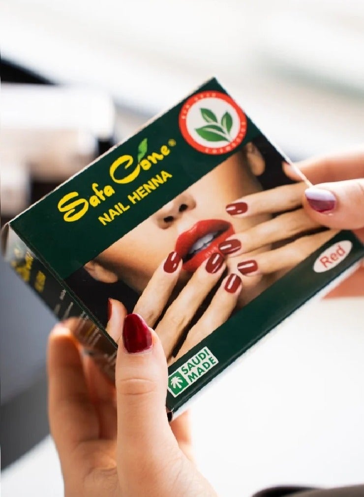 Safa Pack of 3 Henna Nails Red - 3x6 g - Image 2