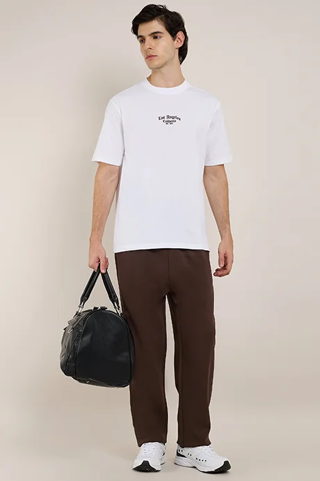 أر أند بي Print Detail Active T-Shirt with Crew Neck and Short Sleeves