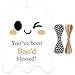 Anwyll Halloween Tags with String 50Pcs Halloween Ghost Gift Tags for Goodie Bag Youve Been Booed Blessed Tag Happy Halloween Decorative Paper Label Tag for Trick or Treat Party Favors Teacher - Image 1