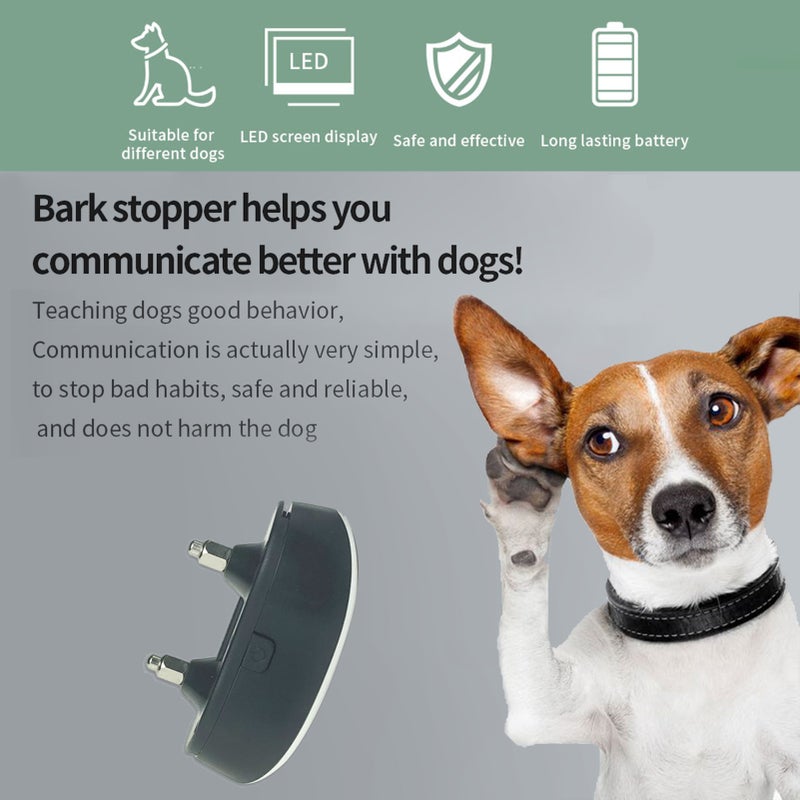 Dog Shock Collar Automatic Dog Bark Collar Smart Dog Barking Deterrent with Remote Control Sound Vibration Electric Shock 3 Training Modes 7 Levels Adjustable IPX7 Waterproof for Small Medium Large - Image 4