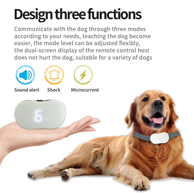 Dog Shock Collar Automatic Dog Bark Collar Smart Dog Barking Deterrent with Remote Control Sound Vibration Electric Shock 3 Training Modes 7 Levels Adjustable IPX7 Waterproof for Small Medium Large - Image 3