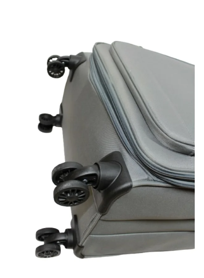 DKNY Charcoal DKNY Established Softside Luggage on Wheels for Unisex | Ultra Lightweight ABS on with Spinner Wheels 4 Color Charcoal  | Best Price UAE