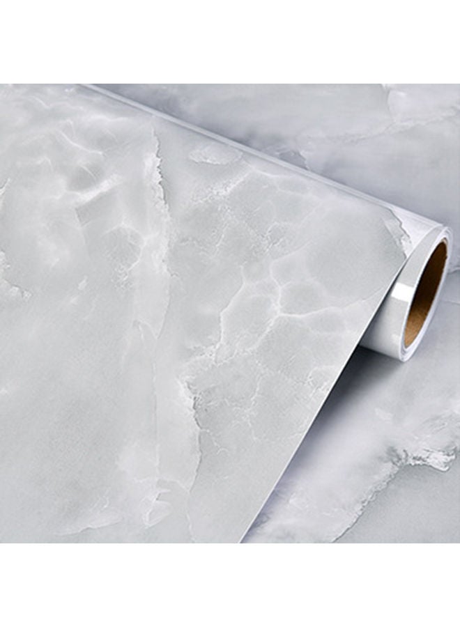 ورق حائط ذاتي اللصق ضد الماء للاستخدام على سطح طاولة المطبخ بلون رمادي بمقاس 60x200 سم - Image 4