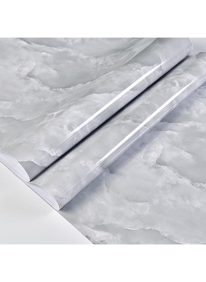 ورق حائط ذاتي اللصق ضد الماء للاستخدام على سطح طاولة المطبخ بلون رمادي بمقاس 60x200 سم - Image 3