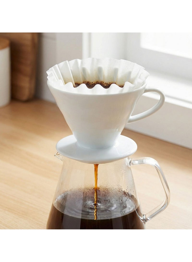 Coffee Filter Papers, 200PCS Disposable Coffee Filters, Heat-Resistant White Paper, Basket Filter for Commercial Machines, 80/200mm, Home & Commercial Use - Image 3