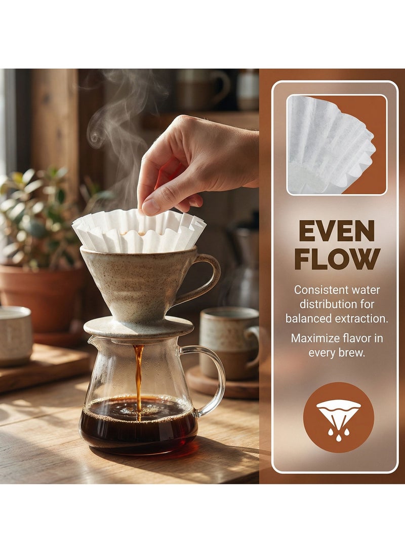 Coffee Filter Papers, 200PCS Disposable Coffee Filters, Heat-Resistant White Paper, Basket Filter for Commercial Machines, 80/200mm, Home & Commercial Use - Image 4