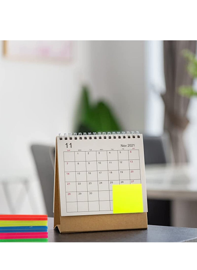 Generic - Transparent Sticky Notes, Colorful Self-Stick Note Clear for Office Message Reminder, Waterproof Translucent, See Through School Supplies (5 Colors, 5 Pads) 3 x 3 Inch - Image 1