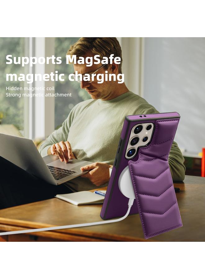 S-TOP Case For Samsung Galaxy S22 5G Down Jacket Card Bag Holder MagSafe Phone Case - Image 3