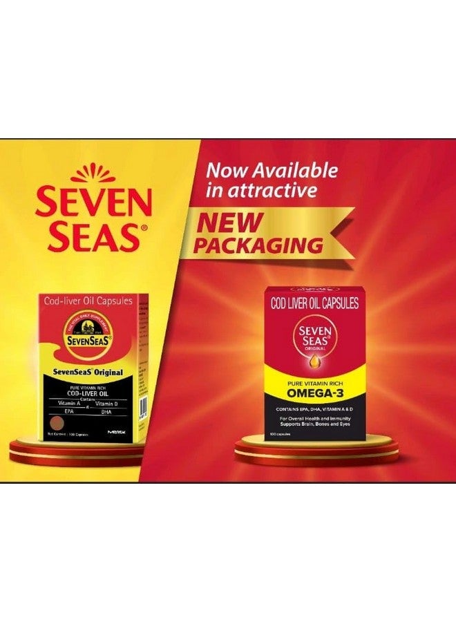 Sevenseas زيت كبد السمك من سيفن سيز 500 كبسولة، غني بالفيتامينات أ و هـ وأوميغا-3 النقي، يحتوي على EPA و DHA - Image 3