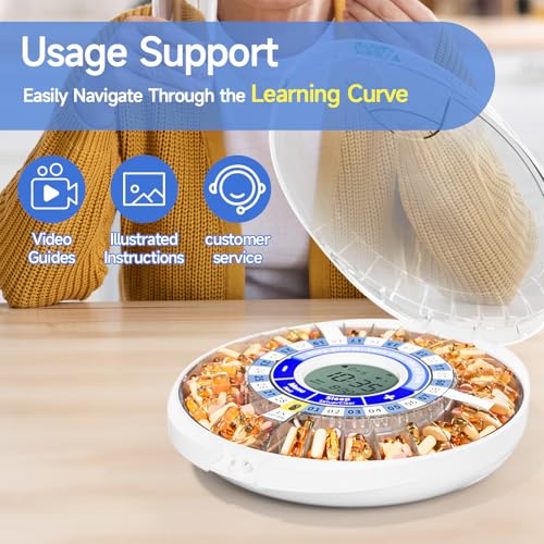 Windtrace Automatic Pill Dispenser for Elderly, Electronic Pill Organizer with Alarm & Light, 28 Day Smart Timed Medication Dispenser, Timed Pill Dispenser Machine for Prescriptions & Vitamins - Image 5