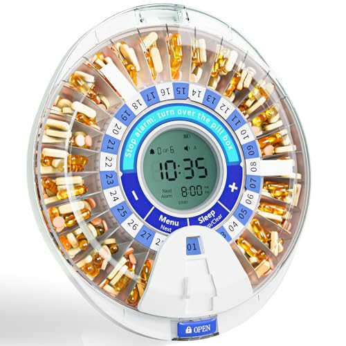Windtrace Automatic Pill Dispenser for Elderly, Electronic Pill Organizer with Alarm & Light, 28 Day Smart Timed Medication Dispenser, Timed Pill Dispenser Machine for Prescriptions & Vitamins - Image 1