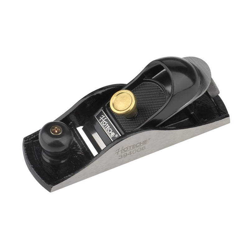 Hoteche 7Inch Block Plane Fully Adjustable 158Inch Alloy Steel Blade Fine Finished Bottom and Sides Precision Casting for Smooth Surfaces