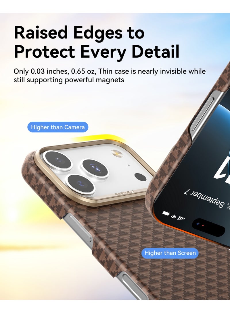RAPTIC Aramid Skin for iPhone 17 Pro MAX Case [MagSafe] Ultra Slim 1500D Aramid Fiber cover - Humble - Image 5