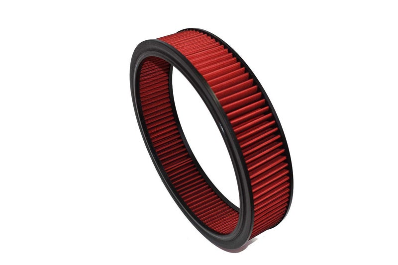 A-Team Performance 14x3 Air Filter Element - Red Round Cotton Fiber - Washable & Reusable High-Flow Filter - Compatible with Chevrolet, Buick, GMC, Ford, Mopar, Oldsmobile & Pontiac - Image 5