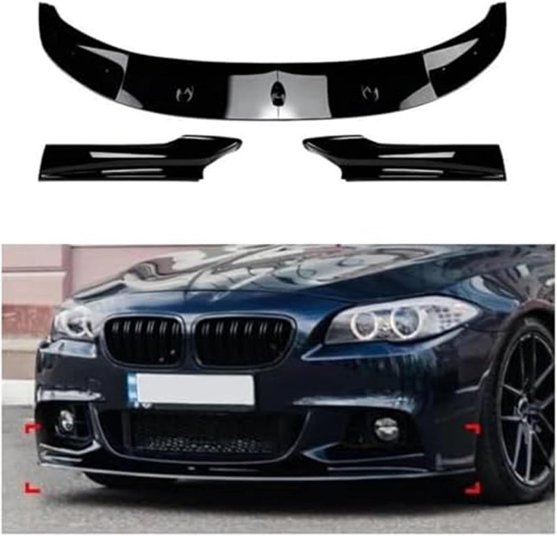 Wivplex Carbon Look Front Bumper Lip Spoiler for BMW 5 Series - Image 2